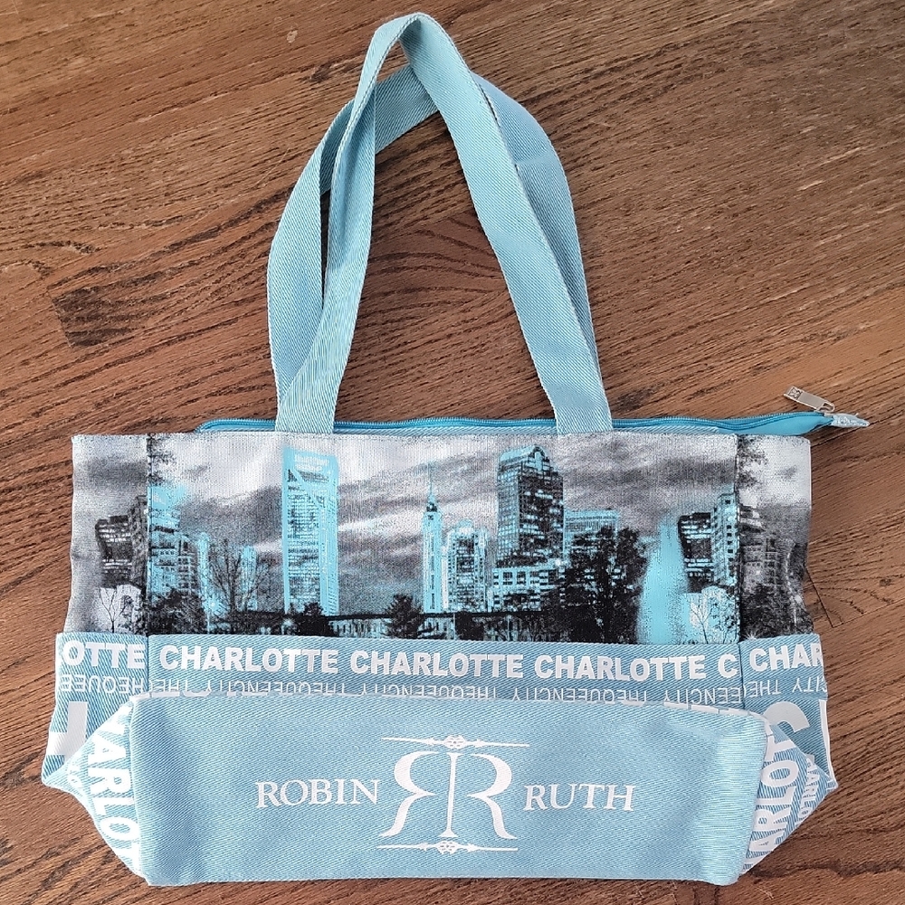 Robin Ruth Light Blue Canvas Charlotte Tote